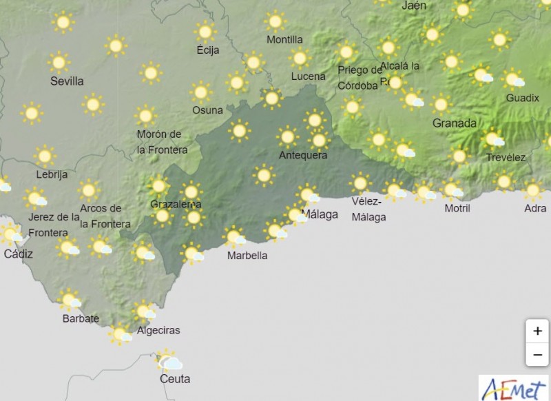 <span style='color:#780948'>ARCHIVED</span> - Temperatures in Malaga set to rise throughout the week hitting 27 degrees on Friday May 7