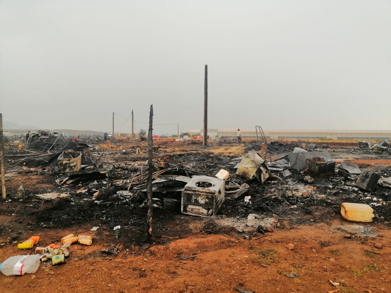 <span style='color:#780948'>ARCHIVED</span> - Fire at Almeria migrant camp was intentional say police