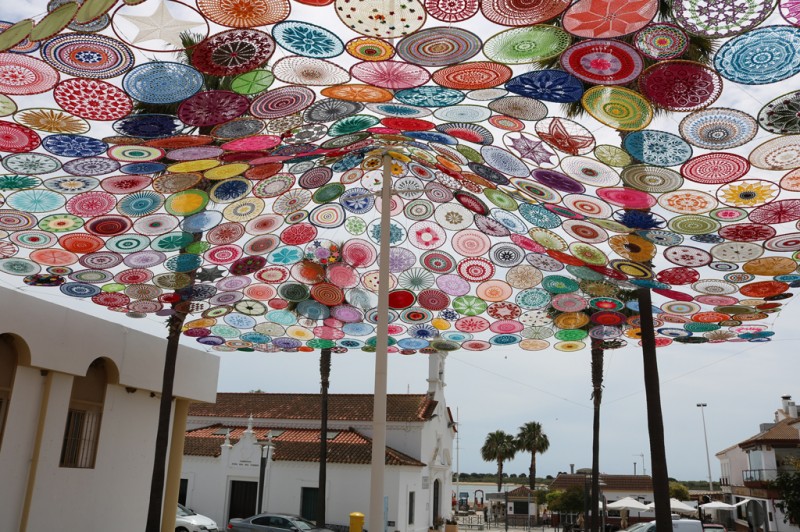 <span style='color:#780948'>ARCHIVED</span> - Colourful crochet canopy is testament to lockdown positivity: Cartaya in Huelva