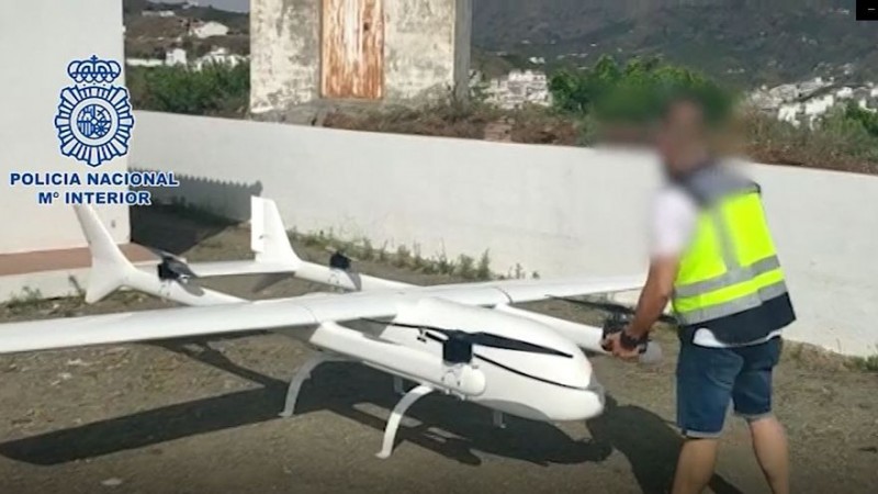 <span style='color:#780948'>ARCHIVED</span> - Drone smuggling drugs from Morocco to Malaga seized by police