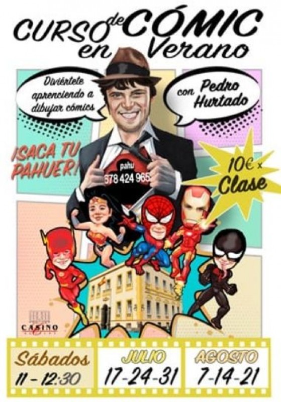 ! Murcia Today - Comic Book Drawing Classes At Aguilas Casino This Summer