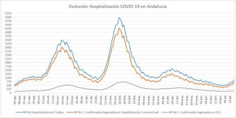 <span style='color:#780948'>ARCHIVED</span> - Nearly 150 further hospitalizations in just 24 hours across Andalusia: Covid update July 20