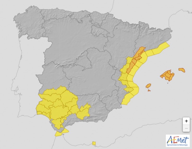 <span style='color:#780948'>ARCHIVED</span> - DANA puts five communities in Spain on alert for storms