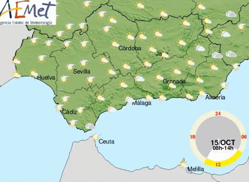 <span style='color:#780948'>ARCHIVED</span> - Showers and cloudy skies ahead in Andalusia: October 13