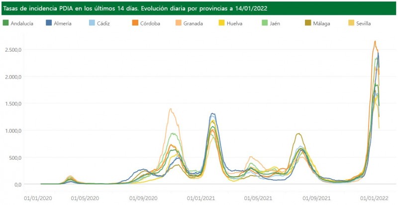 <span style='color:#780948'>ARCHIVED</span> - Andalusia incidence rate is half that in Spain: Andalusia Covid update January 14