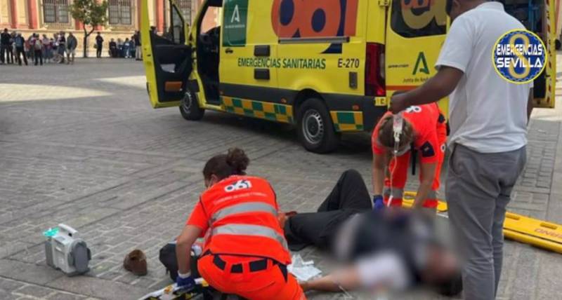 <span style='color:#780948'>ARCHIVED</span> - Seville horse carriage rider thrown off and badly injured