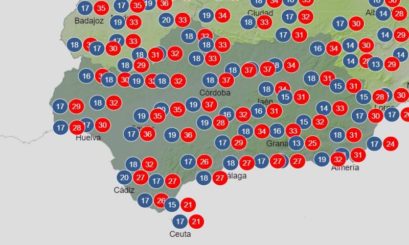 <span style='color:#780948'>ARCHIVED</span> - Sun and temperatures up to 37 degrees: Andalusia weather forecast May 9-15