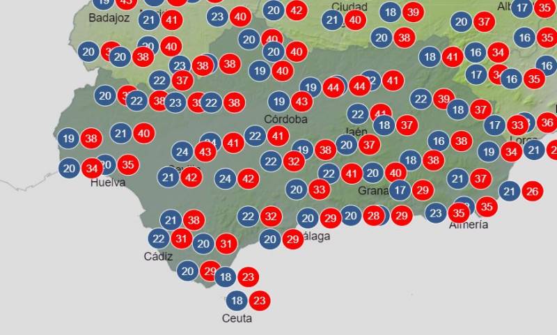 <span style='color:#780948'>ARCHIVED</span> - Temperatures will increase all week to reach highs of 43 degrees: Andalusia weather forecast May 16-22