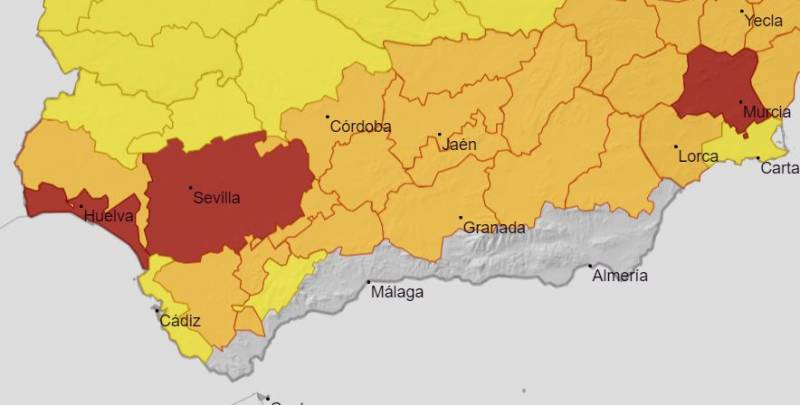 <span style='color:#780948'>ARCHIVED</span> - Red weather warning in Andalusia this Monday: Weather forecast July 25-31