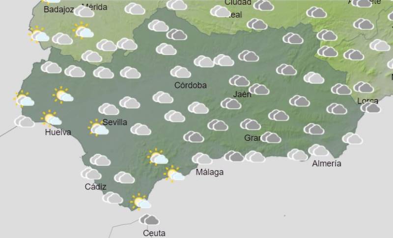 Rain in the east and 34 degrees in the west all week: Andalusia weather forecast Oct 3-9