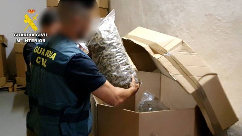 <span style='color:#780948'>ARCHIVED</span> - Biggest ever cannabis haul with street value of 65M euros seized in raids across Spain