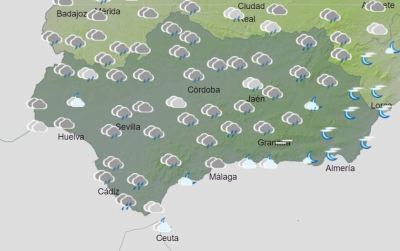 Wet and windy all week long: Andalusia weather forecast November 21-27