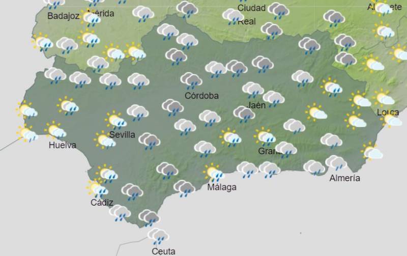 <span style='color:#780948'>ARCHIVED</span> - Showers and storms put Andalusia on yellow alert: Weather forecast December 5-11