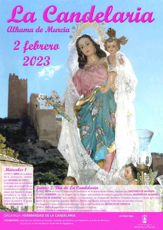 <span style='color:#780948'>ARCHIVED</span> - February 1 and 2 Alhama de Murcia celebrates the Pilgrimage of La Candelaria