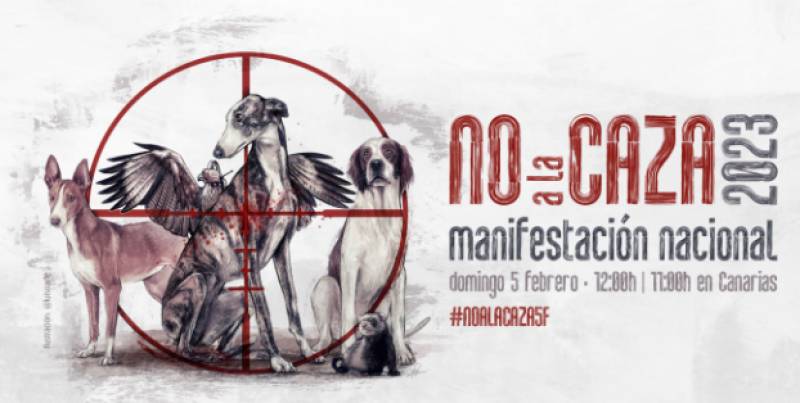 <span style='color:#780948'>ARCHIVED</span> - Mass demonstrations in 44 Spanish cities this weekend in defence of hunting dogs