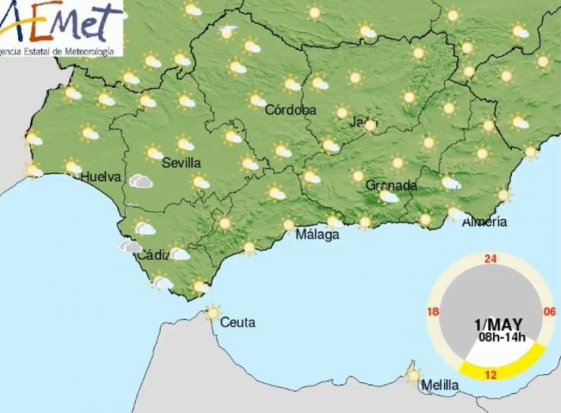 <span style='color:#780948'>ARCHIVED</span> - Atypical temperatures continue into May: Andalucia weather May 1-4