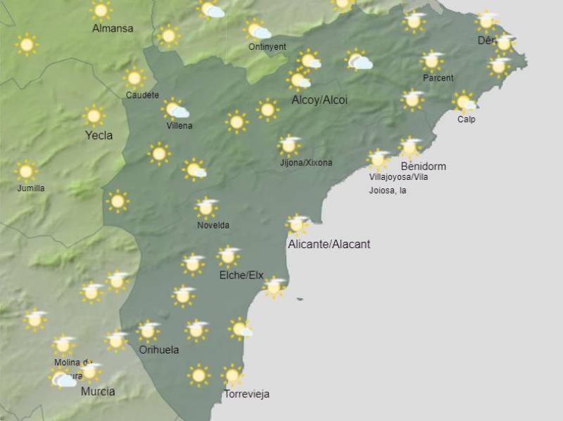 Storms and sunshine this weekend in Alicante: weather forecast July 20-23