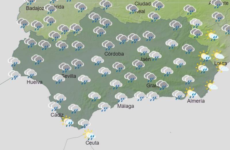 Pouring rain in southern Spain this week: Andalusia weather forecast October 16-22