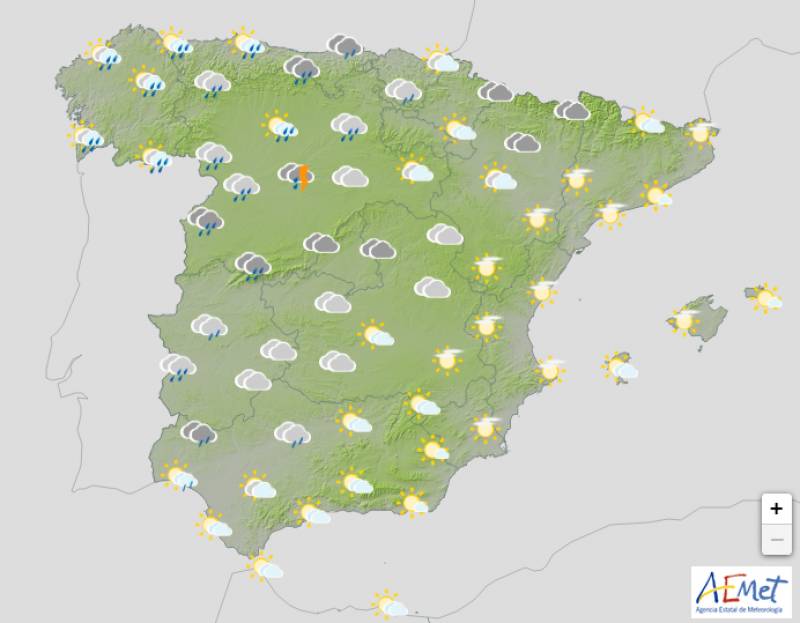 Rain in the north but mostly dry in the south: Spain weather forecast October 26-19