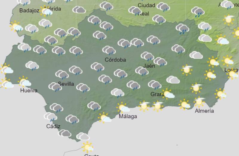Andalusia sees out November with rain and welcomes December with sun: weather forecast Nov 27-Dec 3