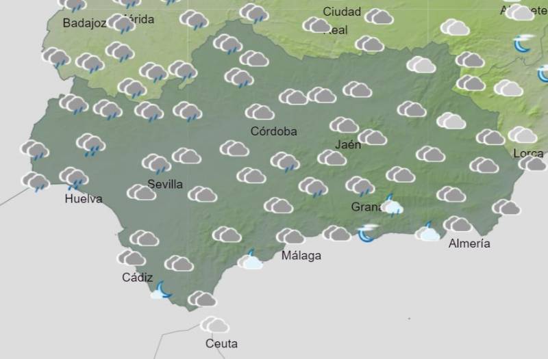 Rainstorms, snow and lots of cloud: Andalusia weekly weather forecast January 8-14