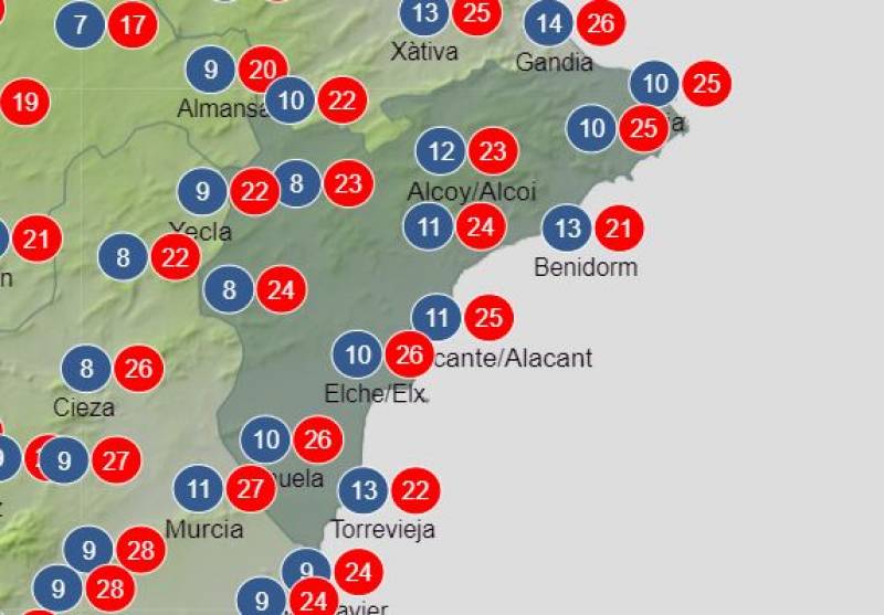 Alicante weather forecast February 19-22: Sunny with rising temperatures