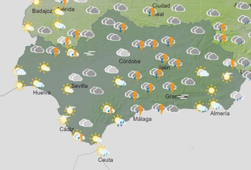 Stormy weather and mud rains give way to sun: Andalusia weekend forecast February 15-18