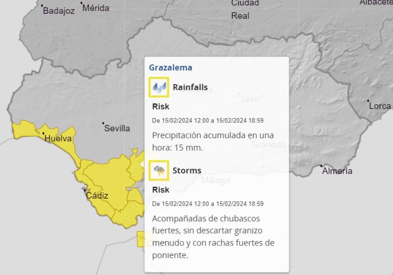 Stormy weather and mud rains give way to sun: Andalusia weekend forecast February 15-18