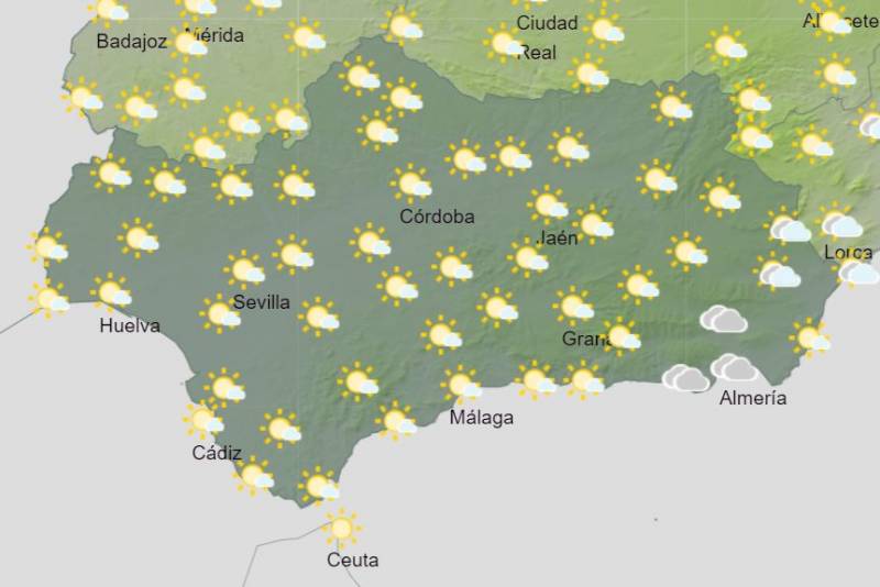 Stormy weather and mud rains give way to sun: Andalusia weekend forecast February 15-18