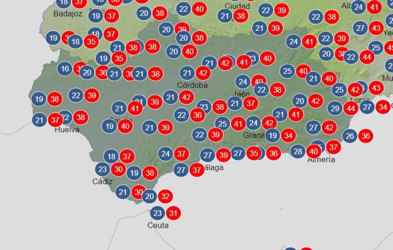 Up to 40 degrees even on the coast: Andalusia weekly weather forecast July 29-August 4