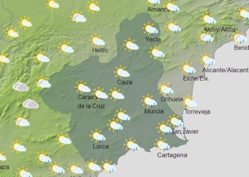 More rain forecast in Murcia and this is when: Weekly weather September 9-15