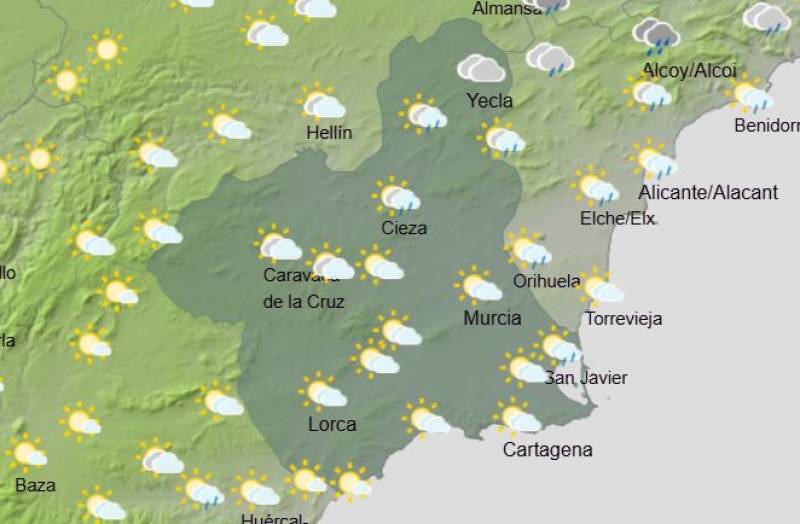 More rain this week, but no alerts: Murcia weekly weather forecast November 4-10