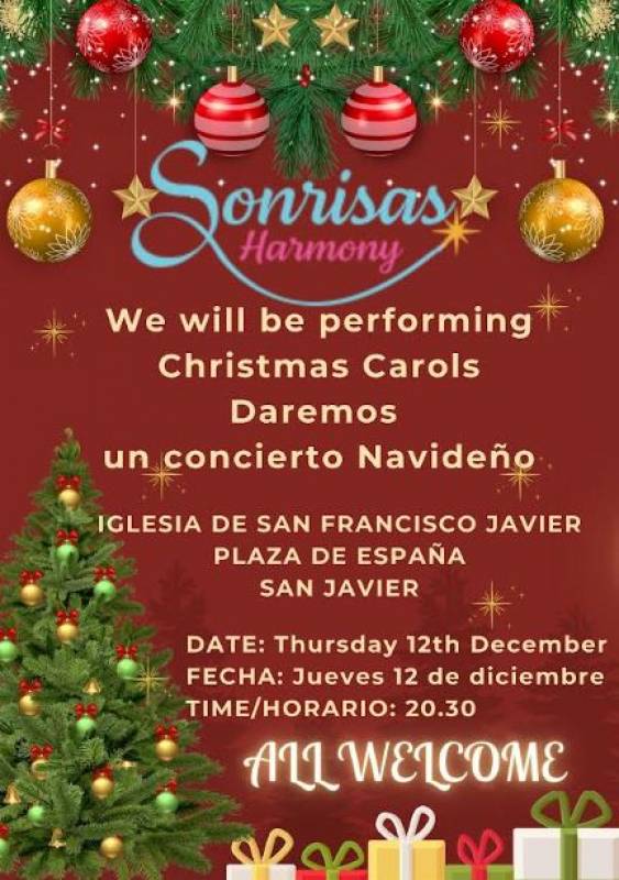 Sonrisas Harmony concerts in San Javier, Los Alcázares and more all this week