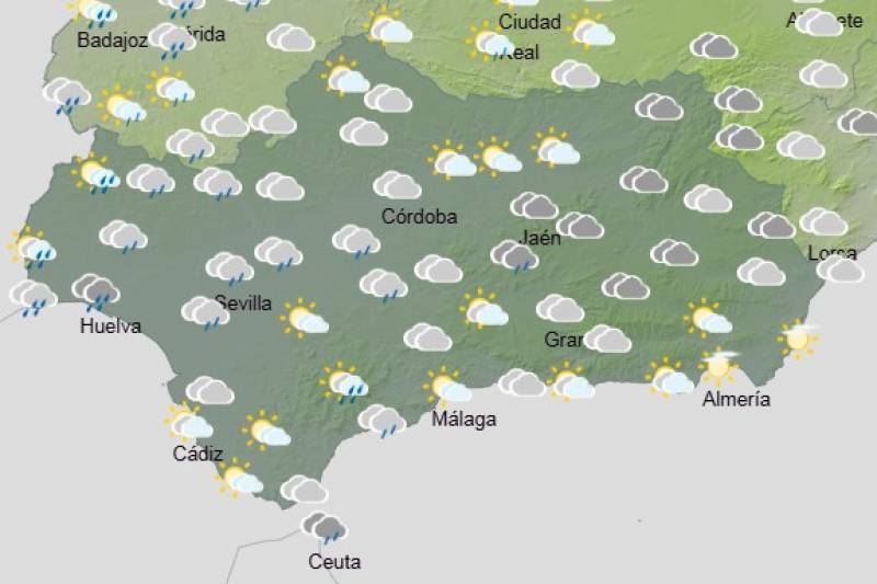 Andalucia weather forecast February 24-27: A mix of sun, clouds and rain with mild temperatures