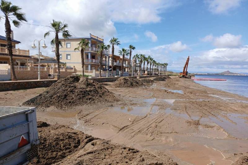 Cartagena recovers over a thousand tons of sand to restore beaches