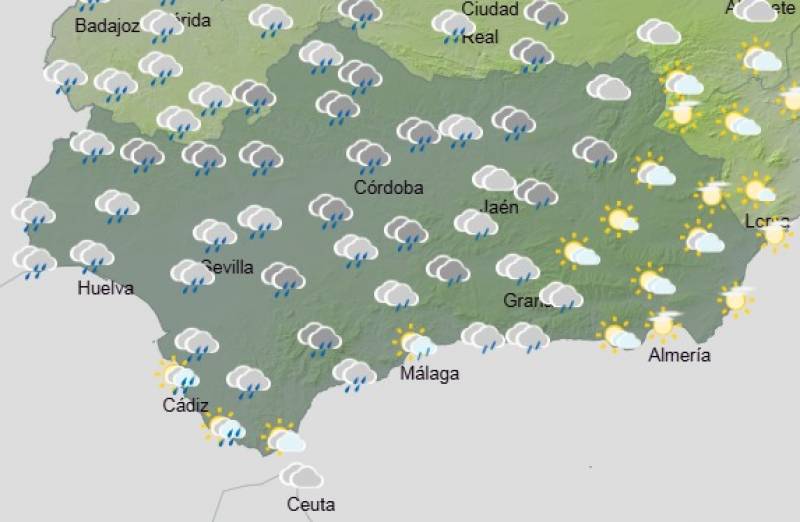 Andalucía weather forecast March 20-24: Stormy days ahead with heavy rain and strong winds