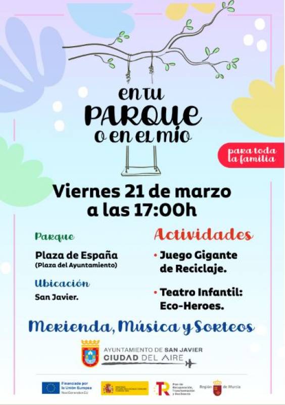 March 21 Family fun in San Javier with In Your Park or Mine