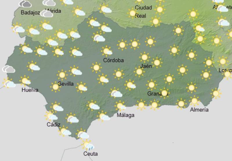 Andalucía weekly weather forecast April 29-May 1: Warm temperatures, strong winds and a few showers