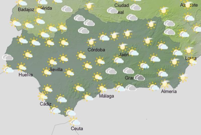 Andalucía weekly weather forecast April 29-May 1: Warm temperatures, strong winds and a few showers