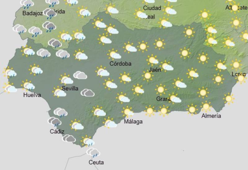 Andalucía weekly weather forecast April 29-May 1: Warm temperatures, strong winds and a few showers