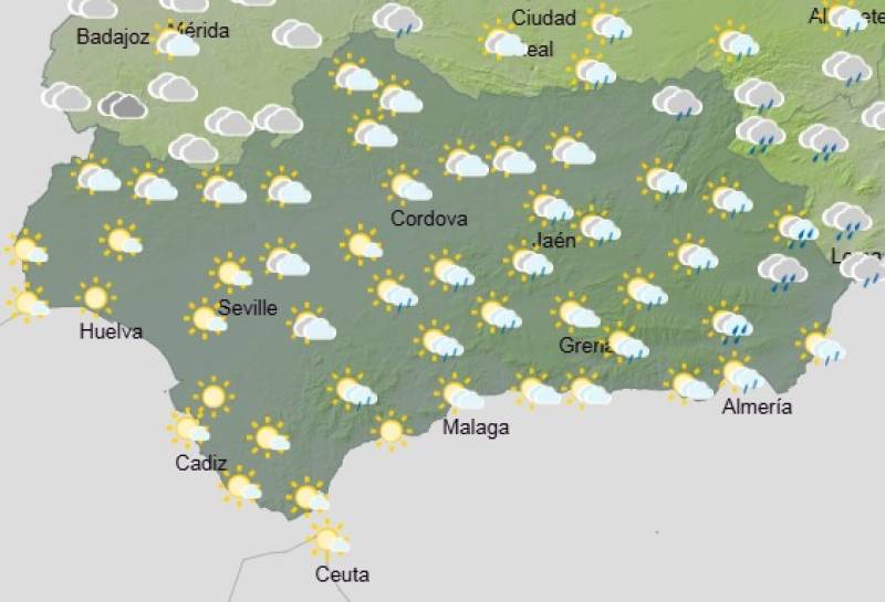 Andalucía weekly weather forecast May 5-8: Spring showers linger with brighter spells ahead