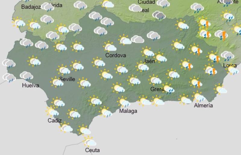 Andalucía weekly weather forecast May 5-8: Spring showers linger with brighter spells ahead