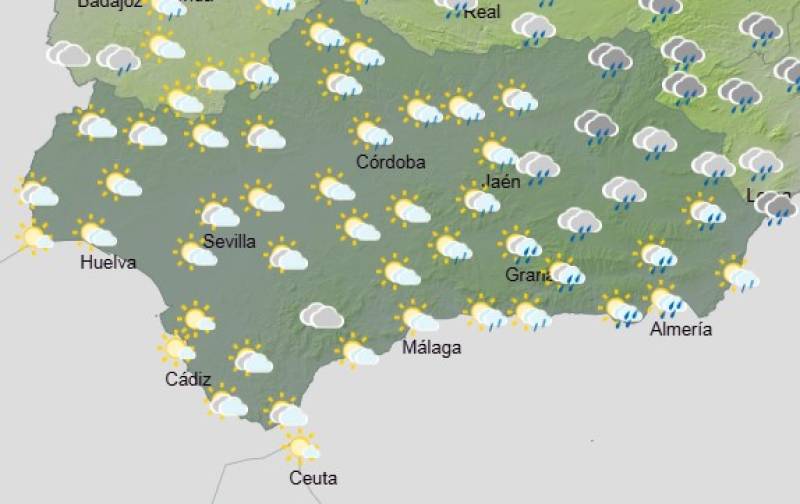 Andalucía weekly weather forecast May 12-15: Warm days with rain and storms in the east