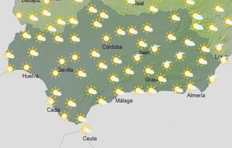 Andalucía weekly weather forecast June 9-12: Inland heat, hazy skies and a few mountain storms