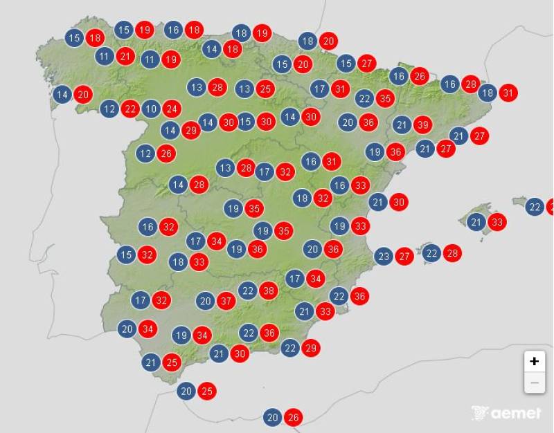 Muddy rain before temperatures soar: Spain weekend weather forecast June 12-15