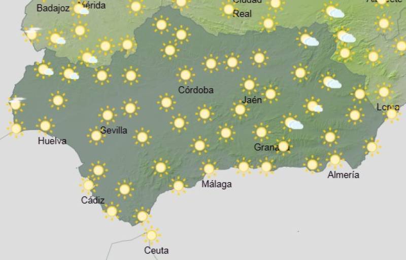 Andalucía weekend weather June 12-15: Sunshine, summer heat and a few storms in the east