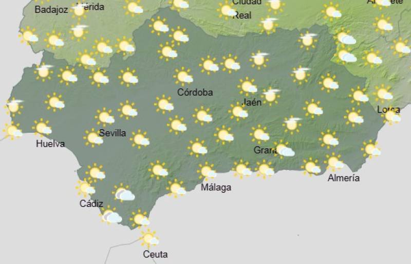 Andalucía weekend weather June 12-15: Sunshine, summer heat and a few storms in the east