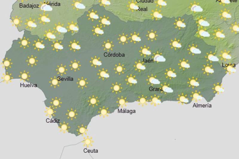 Andalucía weekly weather forecast June 30-July 3: Inland temperatures climb again with the chance of storms