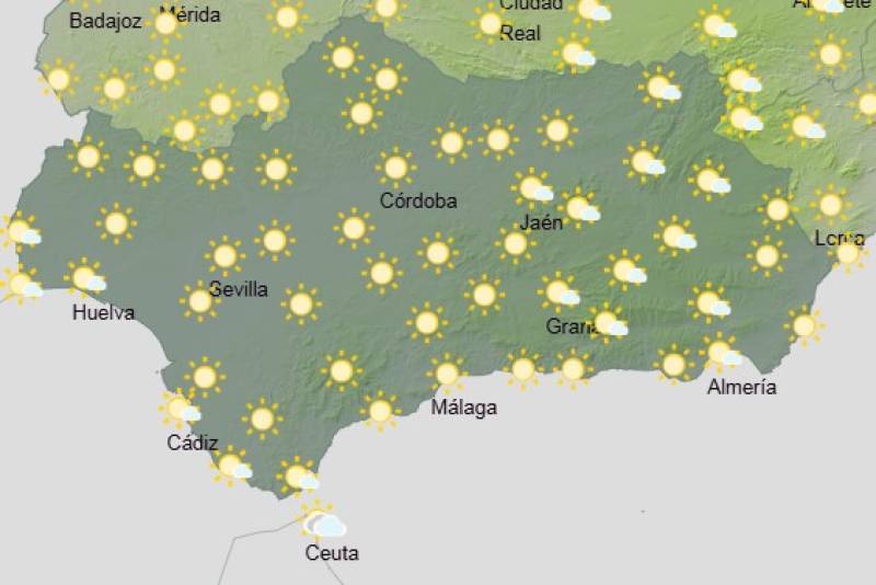 Andalucía weekly weather forecast June 30-July 3: Inland temperatures climb again with the chance of storms