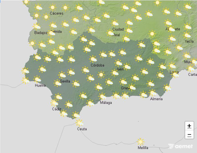 Andalucia weekend weather forecast August 28-31